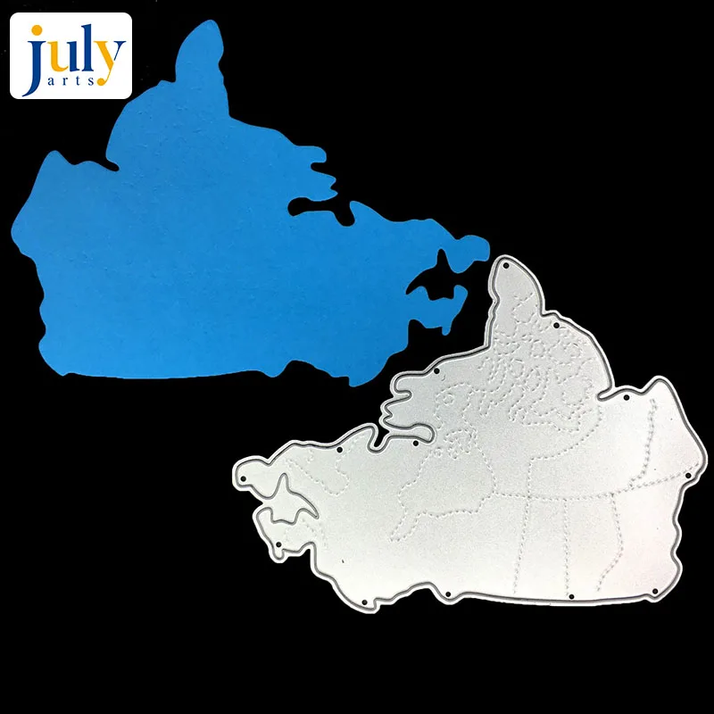 Julyarts Map Of Canada Scrapbooking Dies Metal Cut Die Mold Scrapbook Paper Craft Knife Mold Blade Punch Stencil Muore
