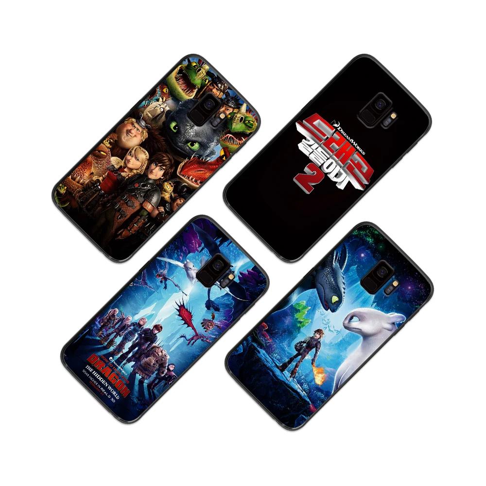 Мягкий силиконовый черный чехол для телефона с изображением дракона Samsung Galaxy A5 A6