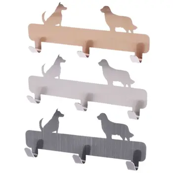 

Waterproof Dog Shaped 3 Hooks Wall Door Rustic Hanger Clothes Coat Hat Key Hanging Home Kitchen Bathroom Multi-Purpose Hooks
