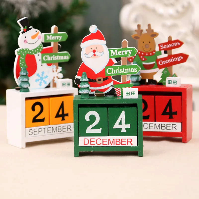 Christmas Office Decoration，Santa Claus WuLi77 Christmas Advent Calendar Snowman Elk 