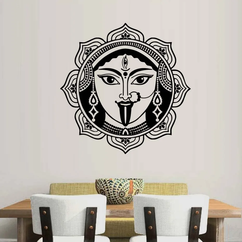 Indian mural art shiva wall stickers home decor living room high quality removable vinyl decoration hinduism god wall decals in wall stickers from