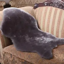 Ковер с длинным ворсом накидка из овчины для стула мягкий спальный искусственный коврик подушка для сиденья простые кожи мех пушистые коврики моющийся Мат настраиваемый