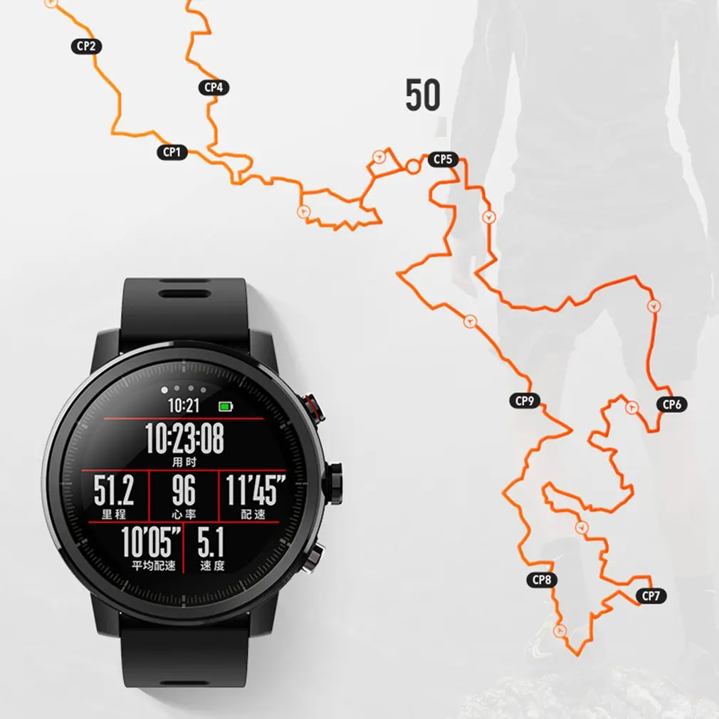 Huami Amazfit 2 умные часы Stratos Pace 2 мужские с gps Xiaomi часы PPG монитор сердечного ритма 5ATM водонепроницаемые