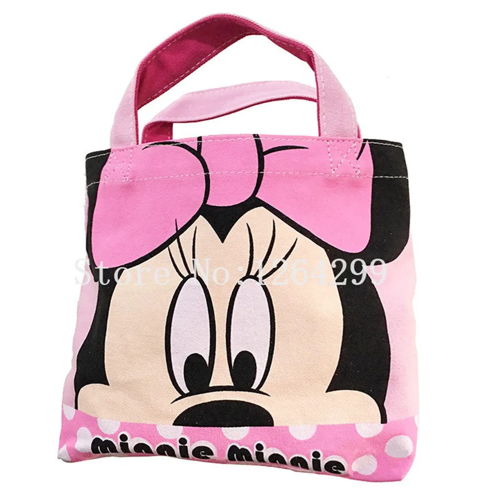 

New Fashion Minnie Girls Woman Small Canvas Handbags Kids Lunch Bags For Children