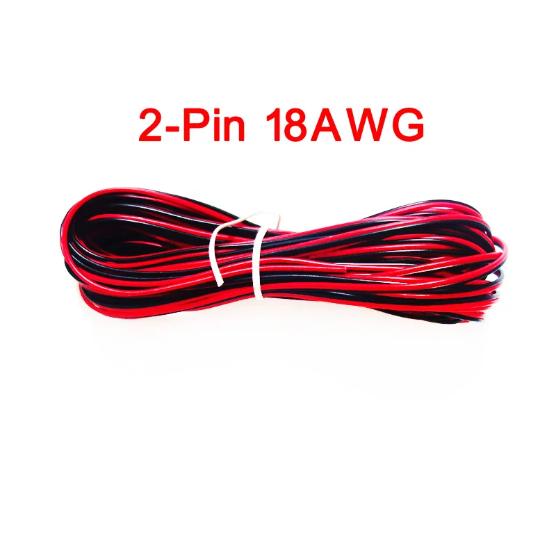 2Pin 3Pin 4Pin 5Pin 5 м 10 м 20 м 18AWG 20AWG 22AWG электрический удлинитель провода кабель для одного цвета RGB RGBW светодиодный светильник - Цвет: 18AWG 2Pin