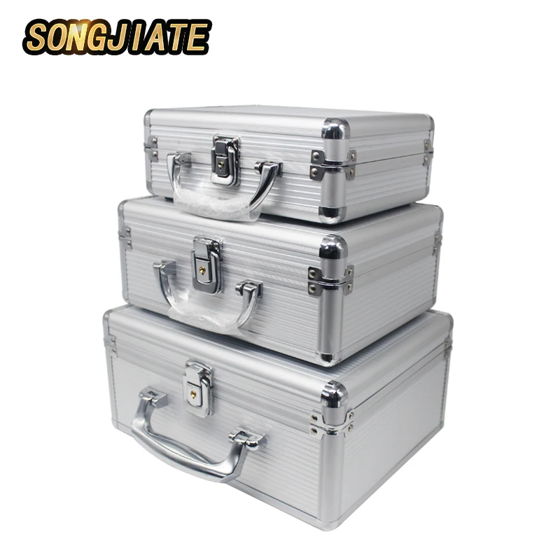 

SONGJIATE Portable aluminum alloy toolbox instrument equipment parts box medical cosmetic box