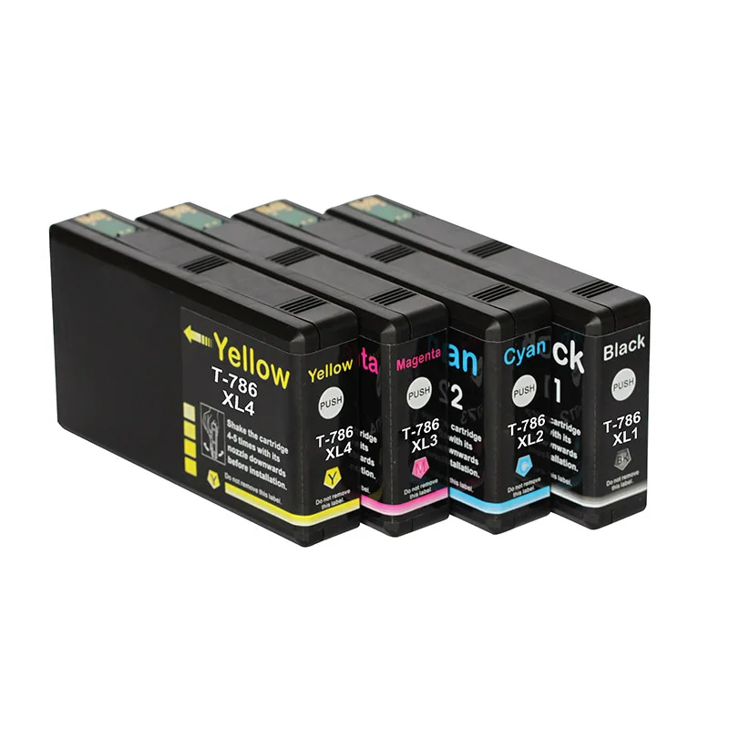 

4 PK Compatible Inkjet Cartridge T7861-T7864 For Epson WorkForce Pro WF-4630 4640 5110 5190 5620 5690 printer with chip