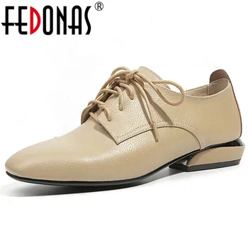 

FEDONAS Spring Summer New Brand Concise Shallow Women Pumps Lace Up High Heels Genuine Leather Party Office Basic Shoes Woman