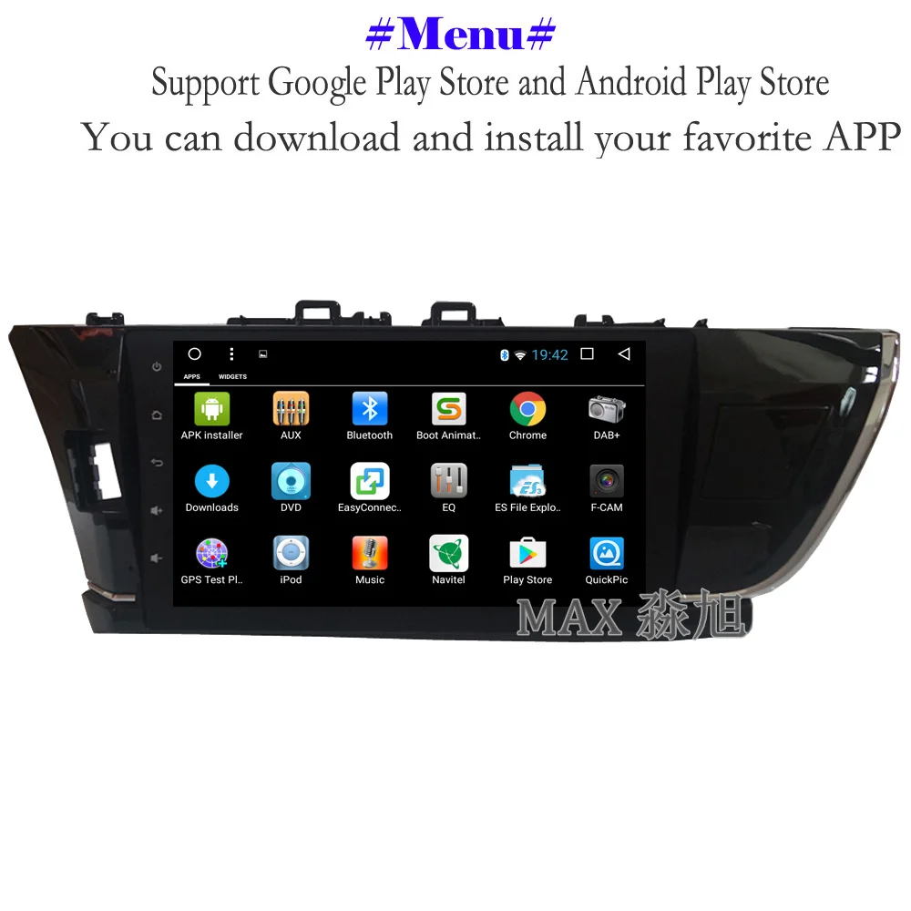 Best MAX Android 8.1.0 Car DVD Player for Toyota corolla 2014 2015 2016 Car Radio RDS BT 4G WiFi SWC GPS Navigation System Free Map 1