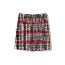 Новинка DQ0067 красная Пряжа Красивый жаккардовый шерстяной пол длина юбка для детей Рождество ветер юбка Chunqiu 19