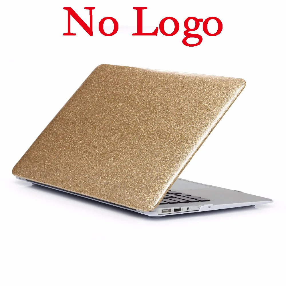 No Logo Gold Жесткий блестящий чехол для ноутбука Apple Macbook Air Pro retina 1" 12" 1" 15" чехол для Mac book New Air Pro 13," 15,4" Touch Bar - Цвет: No Logo Gold