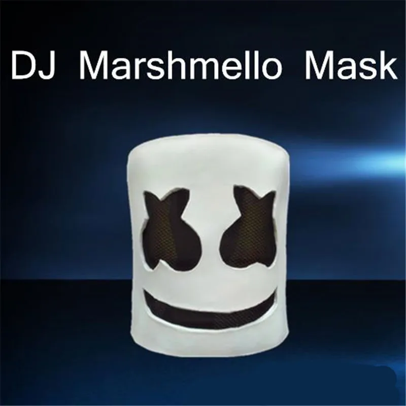 BOOCRE косплей костюм аксессуары DJ Marshmello маска полное лицо Хэллоуин Опора латексные маски головной убор