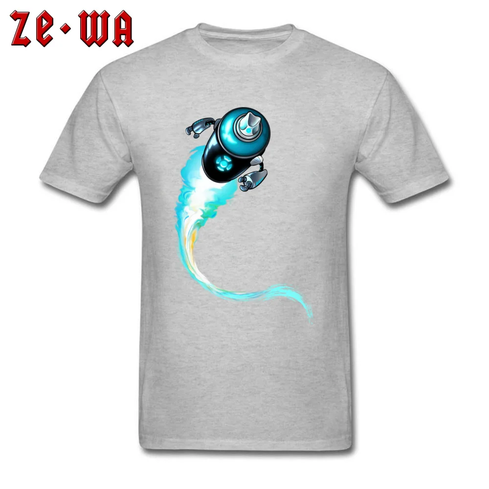  Man T-shirts RoboSpray Printed On Tees 100% Cotton Fabric O-Neck Short Sleeve Hip hop Clothing Shirt Summer/Autumn RoboSpray grey