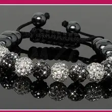 10 мм ручной работы стиль диско шар бусины для мужчин BGGH Хрустальный Браслет. Модные женские украшения Шамбала