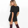 Summer Women Tshirt mini Dress Choker V-neck Dresses Short Sleeve Casual Sexy Halter Boho Beach Dress Vestidos MINI Size ► Photo 3/6