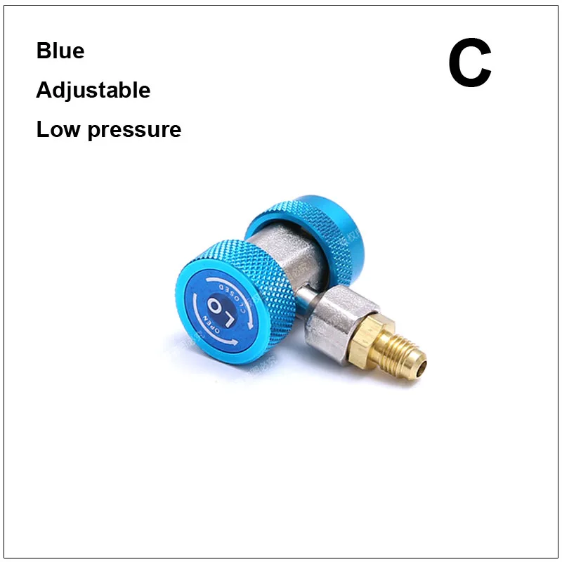 1PC Car R134A A/C Air Conditioner Adjustable/Non-adjustable Quick Connector Coupler High Low Pressure Adapter Car Accessories