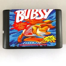 Высочайшее качество 16 бит Sega MD игра картридж для megadrive бытие системы- bubsy