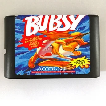 

Top quality 16 bit Sega MD game Cartridge for Megadrive Genesis system --- Bubsy