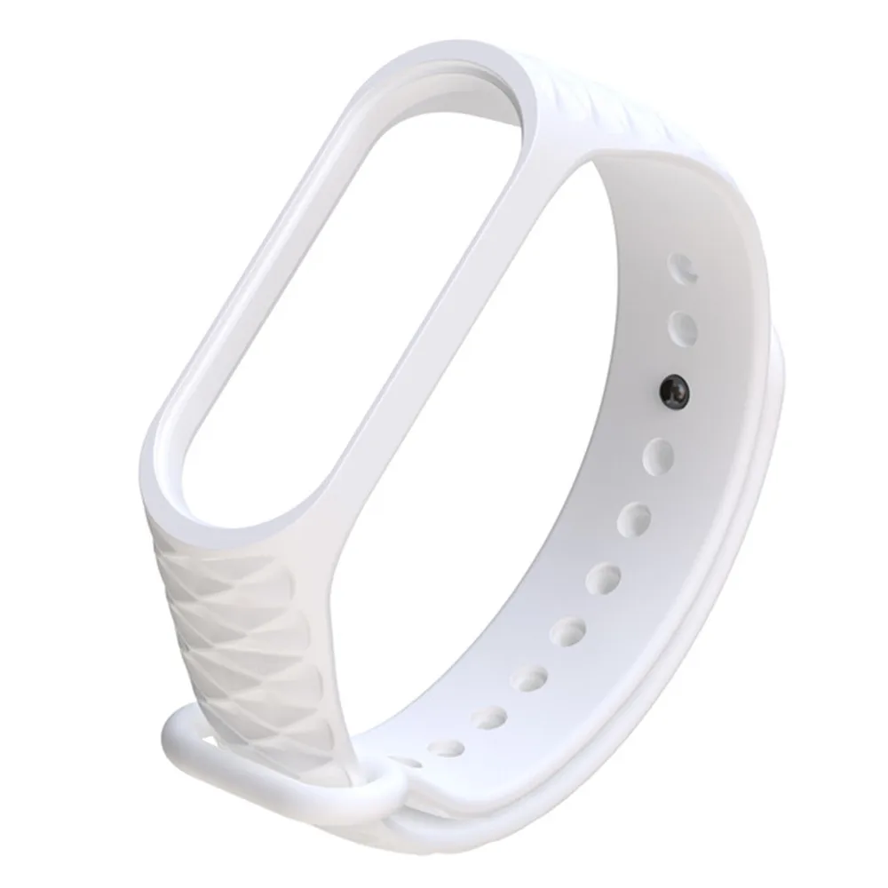 Замена пояса MI Band 3 пояса силиконовый пояс смарт-браслет замена проса 3 Аксессуары - Цвет: White