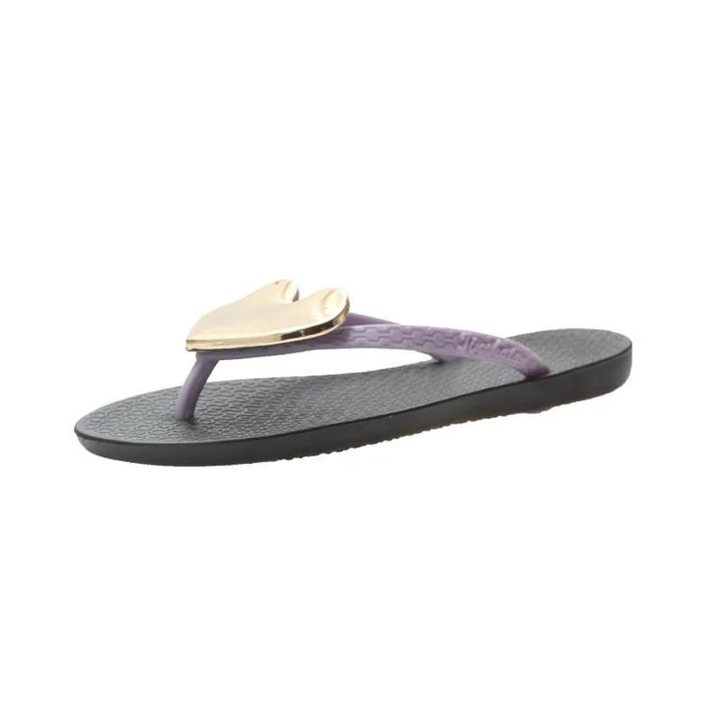 

2019 summer Slippers new large size Heart-shaped sequins shoes creative casual sandals and slippers slip flip flops Woman