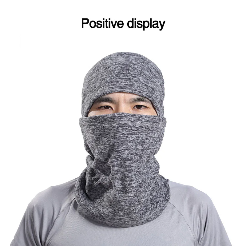 

DEROACE Cycling Face Mask Winter Hood Male Outdoor Face Cycling Equipment Mask Cap Ski Full Face Warm Cold Riding Mask For Bike