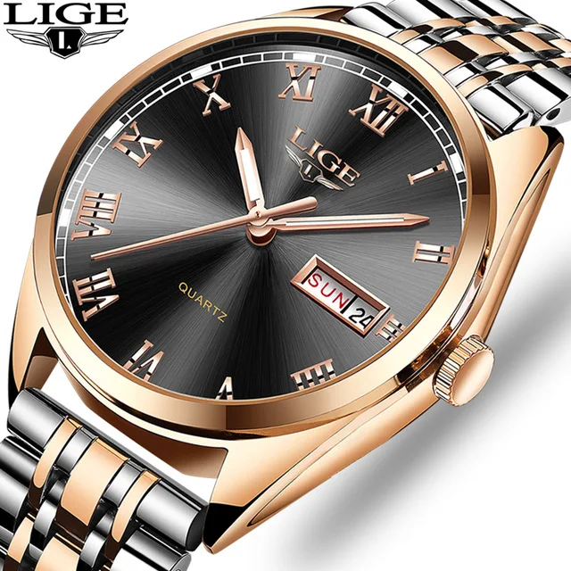 

2019 LIGE Watches Men Top Brand Luxury Men WristWatch Stainless Steel Waterproof Date Business Quartz Clock Relogio Masculino