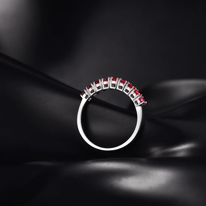 Женские кольца из 18 каратного белого золота с натуральным Рубином|diamond ring|diamond ring