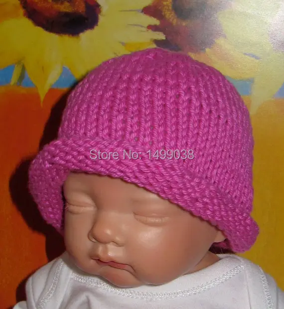 Baby Simple Roll Brim Beanie Hat for newborn photo prop | Детская одежда и обувь