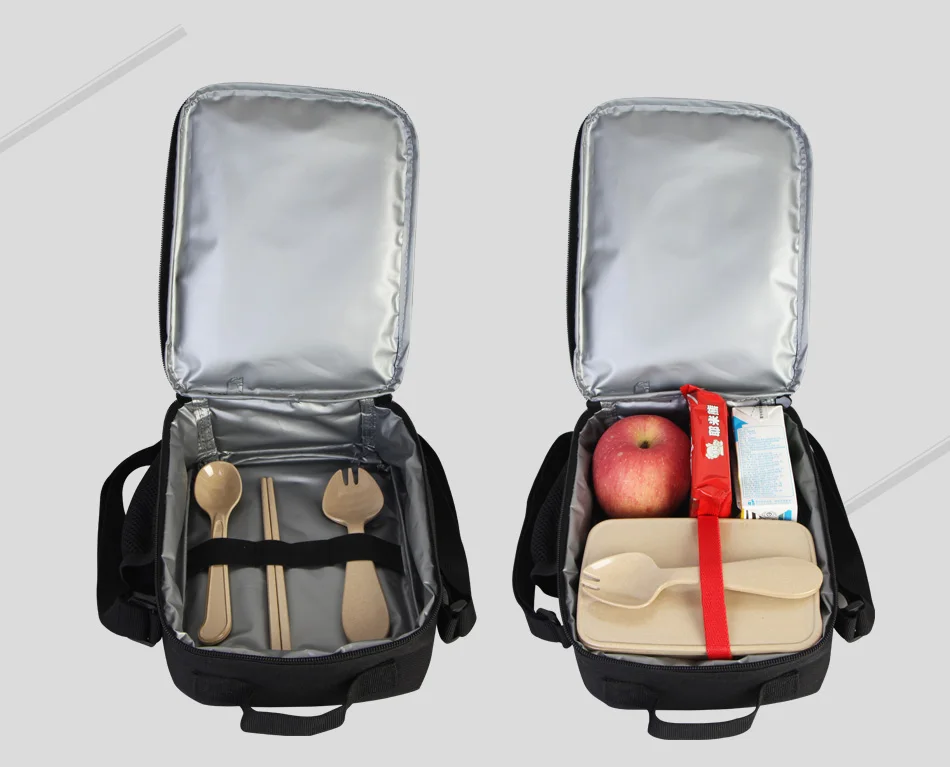 Модная бальная сумка для ланча для мальчиков, детский изолированный Квадратный Контейнер для ланча с ремнями, Мужская маленькая сумка-мессенджер, ланч-холодильник