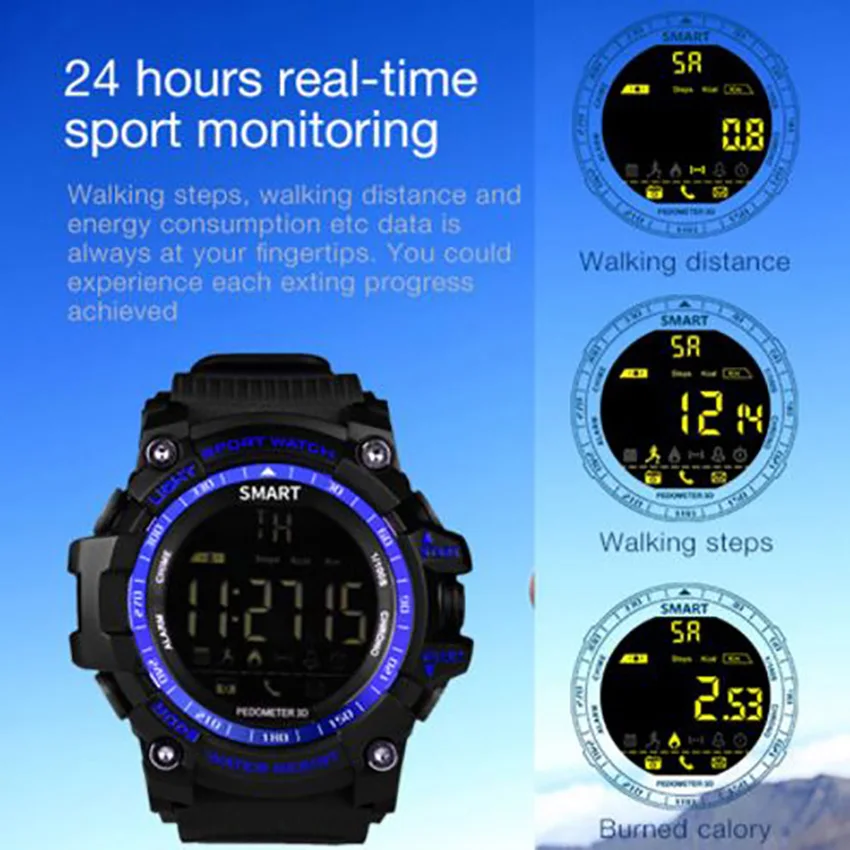 Спортивные Смарт часы EX16 с Bluetooth водонепроницаемые до 50 м|bluetooth smart watch|smart watchbluetooth