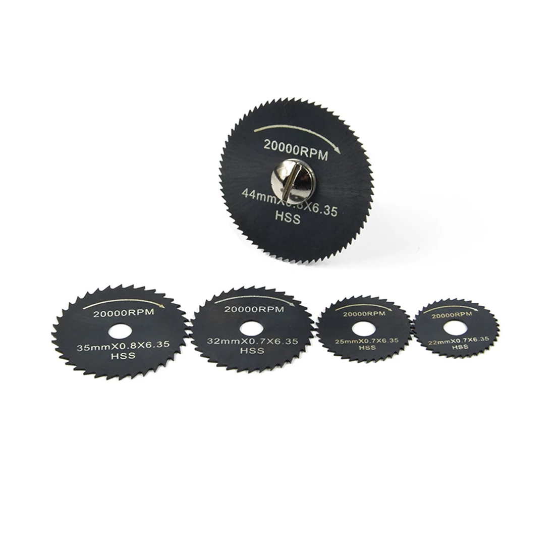 

6pcs Mini Circular Saw Blade Set HSS Cutting Disc Rotary Tool Accessories for Dremel Wood Plastic Aluminum