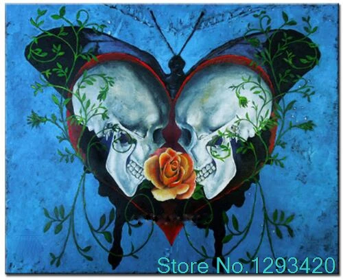 

3D DIY Diamond Painting Cross Stitch Needlework 5D Full Diamond Embroidery Butterfly skull Pattern Mosaic Home Decor