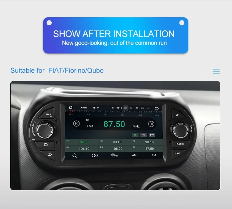 Sale Isudar 1 Din Auto Radio Android 9 For FIAT/Fiorino/Qubo/Citroen/Nemo/Peugeot/Bipper Car Multimedia Audio Player GPS USB DVR DSP 2