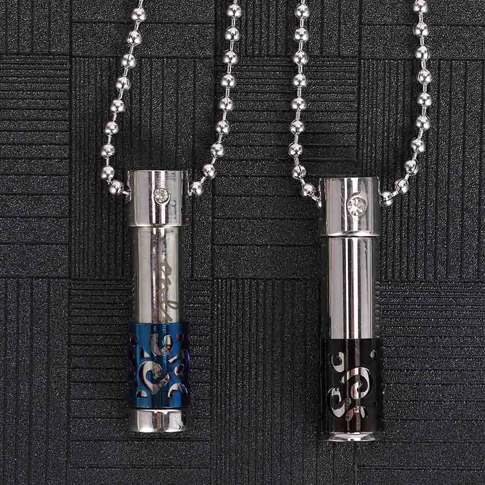 

Fashion Stainless Steel Pill Ash Holder Perfume Box Memorial Cremation Urn Pendant Necklace for Women Men Jewelry