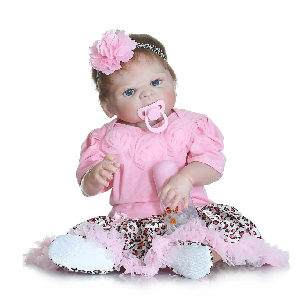 

DollMai doll reborn for sale 23" victoria girl full silicone reborn baby dolls gift can enter water bebes reborn menina bonecas