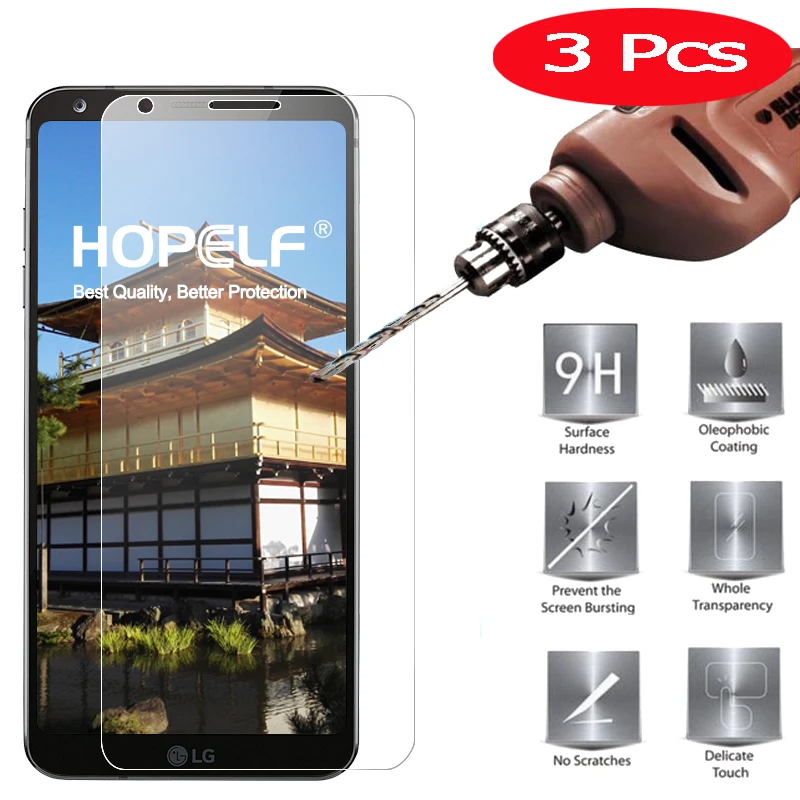 

3Pcs Tempered Glass for LG Q6 Alpha Screen Protector 9H 2.5D Phone Protective Glass for LG Q6 Alpha Tempered Glass