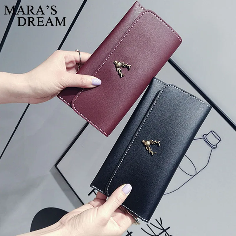 Mara's Dream клатч кошельки женские кошельки из искусственной кожи Длинные Девушки Олень карты ID держатель Moneybag Сумка-конверт женский кошелек