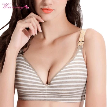 

Women bra Breast feeding maternity Front Open Cotton Nursing Brassieres No Rims Adjustable Straps For Pregnant Cup B C