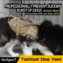 WoSporT Военная Униформа Тактический кинологический Молл жилет компактный жгут Одежда для собак подшипника нагрузки жгута SWAT Собака Куртка Шестерни