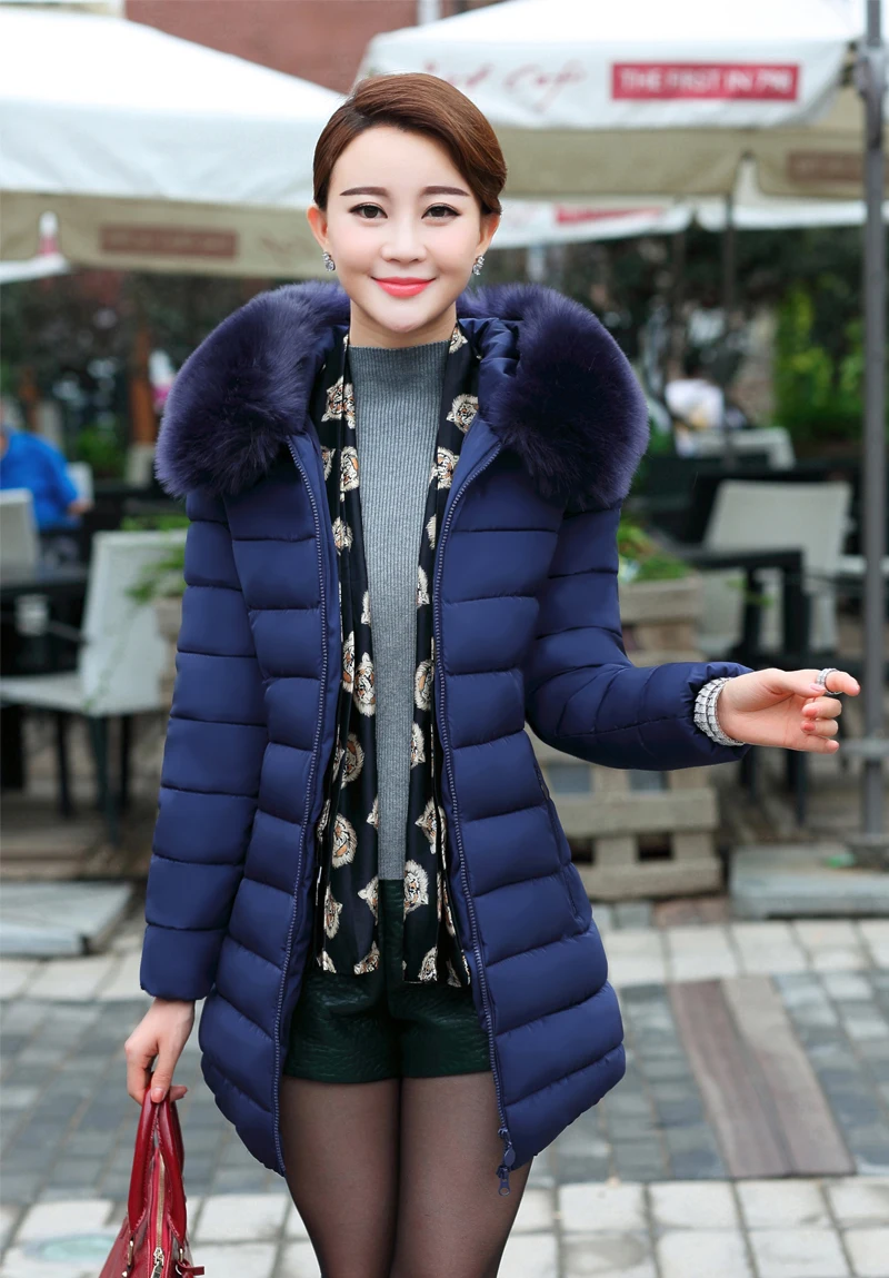 Длинное женское зимнее пальто с капюшоном большого размера 3XL с хлопковой подкладкой casacos de inverno feminino теплая плотная парка женские пальто