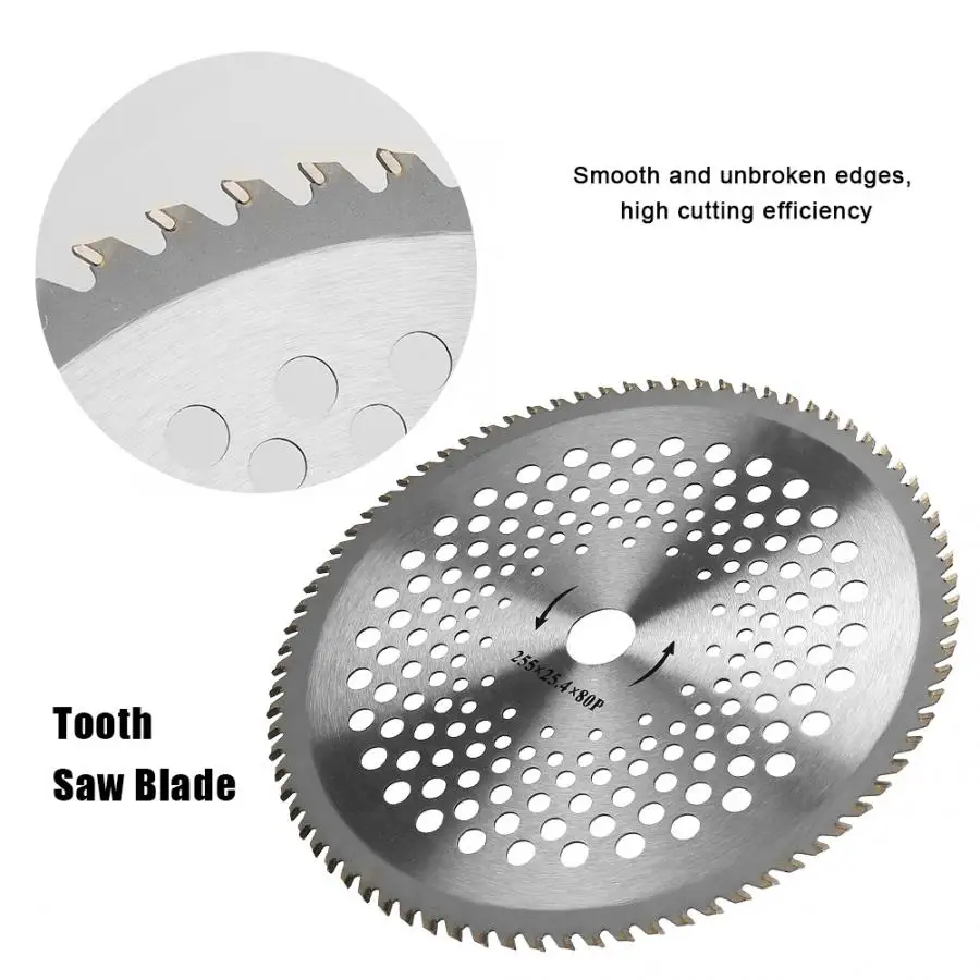 10 дюймов профессиональный стальной зуб пилы роторный режущий инструмент диск колеса травы триммер резак поршневые циркулярные пилы