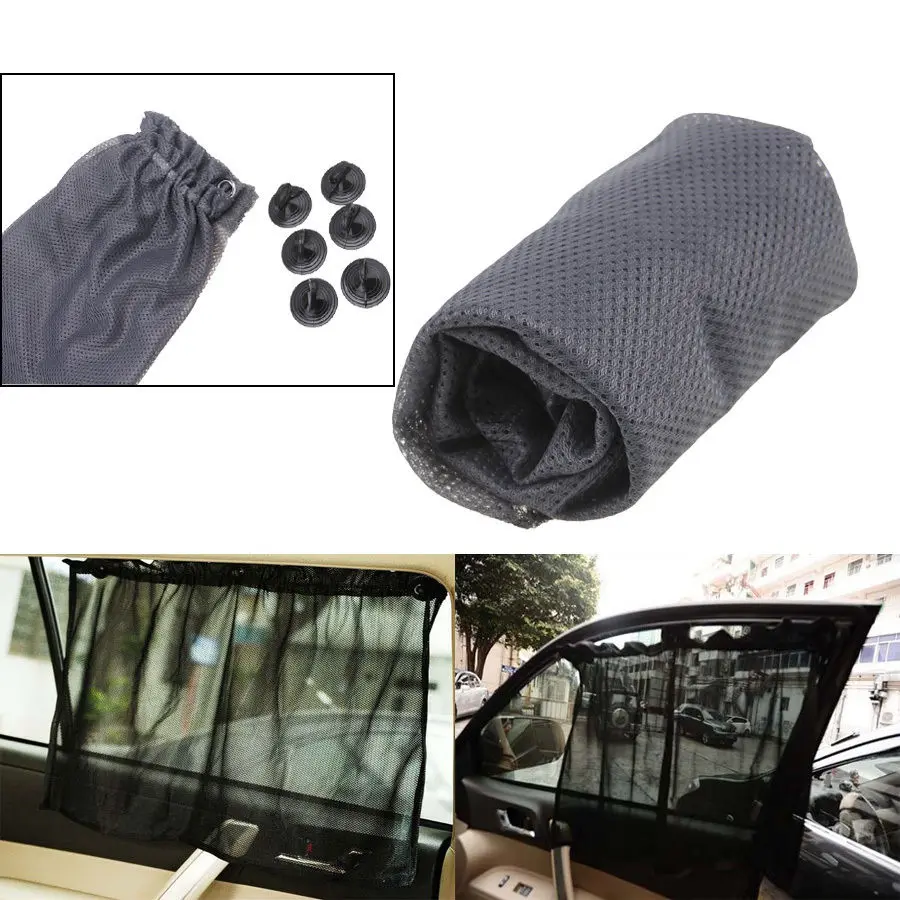 

Universal Car Sun Shade Side Window Curtain Auto Interior UV Protection Mesh Fabric Car Van Interior Sunshade Black Grey Brown