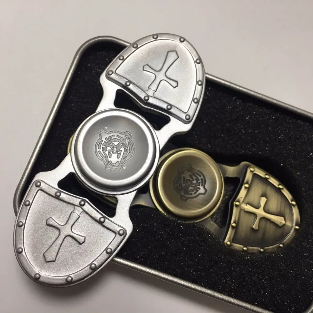 Ancient silve EDC Hand Spinner Gyro Zinc Alloy Finger Focus ADHD Crusader