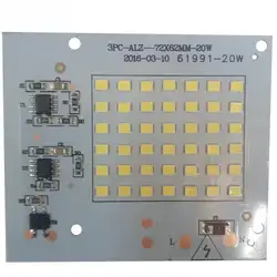 AC220V светодиодный Панель Lights Смарт IC SMD светодиодный Чипсы лампа для напольный холодный белый/теплый белый 10 /20/30/50/90 Вт