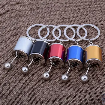 

Speed Manual Gear Transmission Gear Lever Key Chain Car Gear Box Ring Key Auto Gearbox Keychain Alloy New