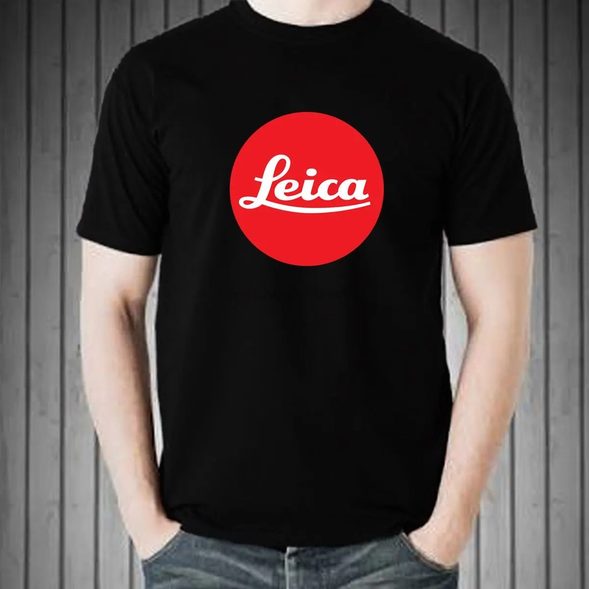 LEICA Красный Белый Логотип камеры известный немецкий бренд Мужская черная
