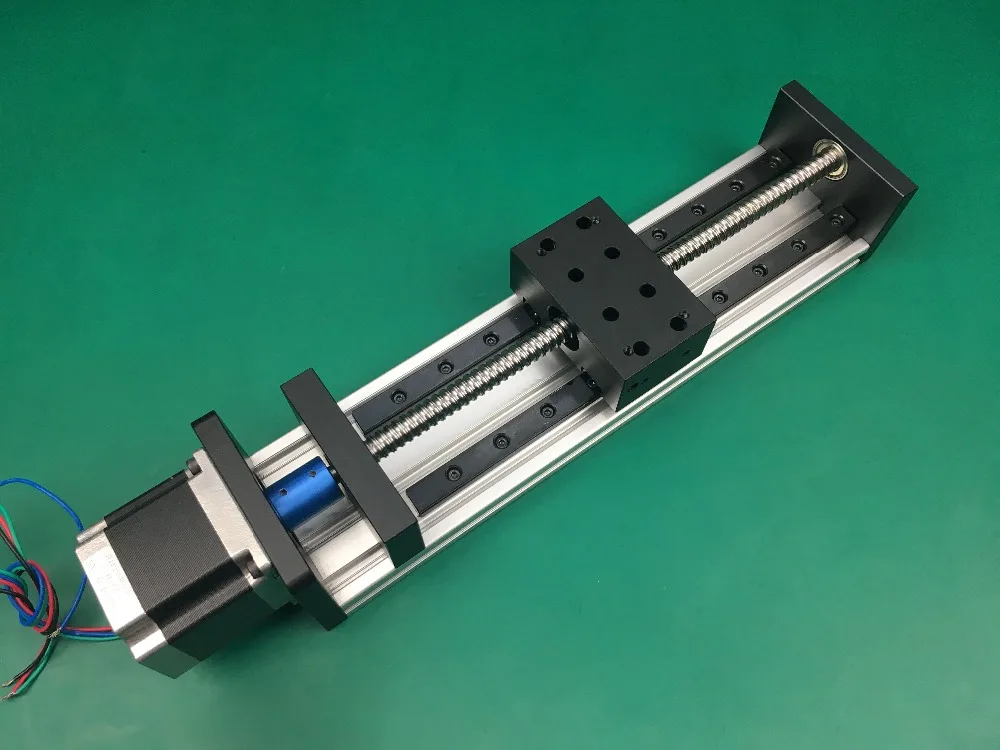

High Precision CNC GX 80*50 1610 Ballscrew Sliding Table +1pc nema 23 stepper motor axis Linear motion