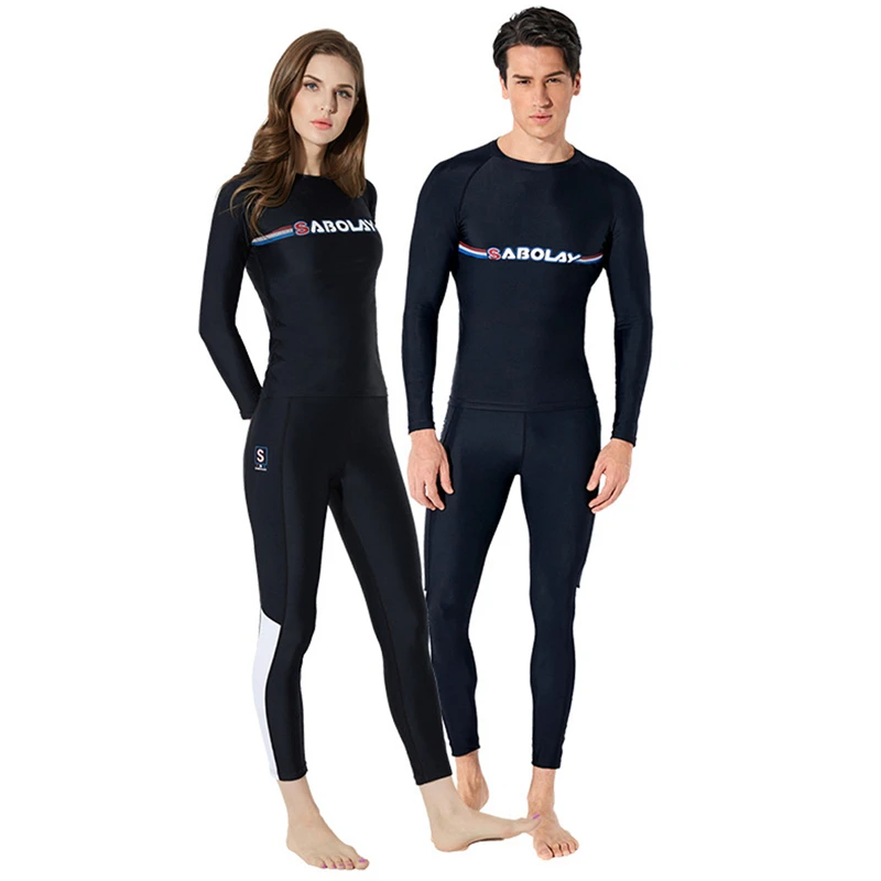 

New Couples Long Sleeve Sunscreen Diving Suit Rash Guard Wetsuit for Outdoor Sports Swimming Snorkeling Spearfishing Surf Sets