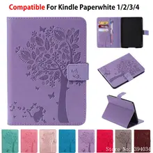 Чехол для Amazon kindle Paperwhite 1 2 3 4 чехол для funda kindle paperwhite чехол с рисунком кошки дерева Funda Shell