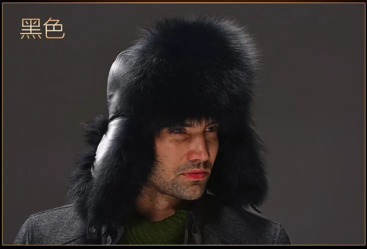 Звездный мех натуральная Серебряная лисица меховые шапки мужские из натурального меха енота Lei Feng шапка для российских мужчин шапки-бомберы с кожаные топы